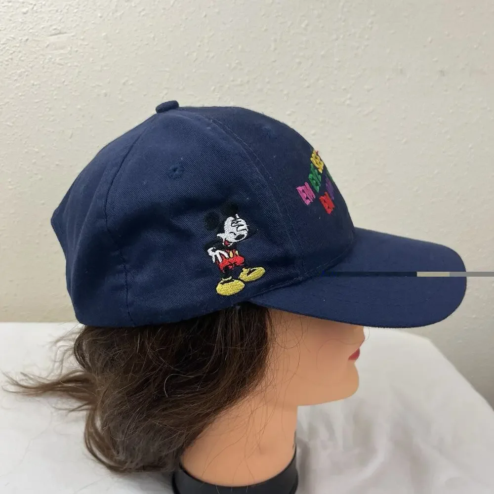 Vintage Disney Goofy Hat Co Mickey Mouse Snapback Hat Navy Cap Embroidered